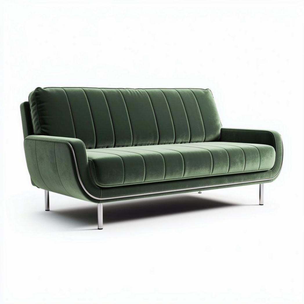 Groen fluwelen bank 180 x 85 x 75cm geschikt voor woonkamer decoratie