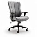 Ergonomische bureaustoel met verstelbare armleuningen en grijs textiel 60 x 60 x 110cm
