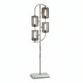 Vloerlamp met vier glazen lampen en marmeren voet 40 x 40 x 160cm