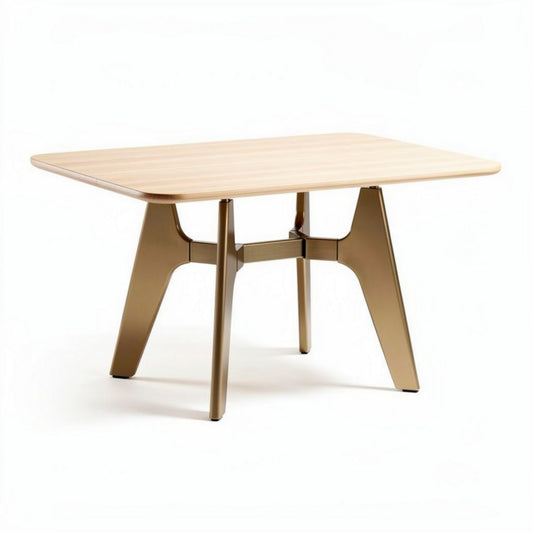 Houten tafel met metalen poten 120 x 80 x 75cm voor eetkamer gebruik